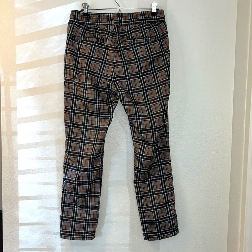 Men’s Plaid Slim Fit Pants - Size M - Picture 2 of 4